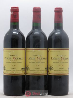 Château Lynch Moussas 5ème Grand Cru Classé  1998 - Lot of 3 Bottles