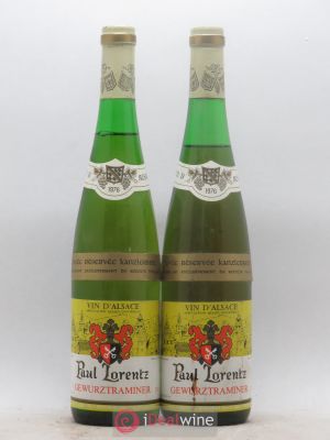 Gewurztraminer Vendanges Tardives Cuvée Reservée Kanzlerberg Paul Lorentz 1976 - Lot of 2 Bottles