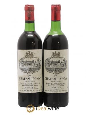 Château Pomys Cru Bourgeois  1979 - Lot of 2 Bottles