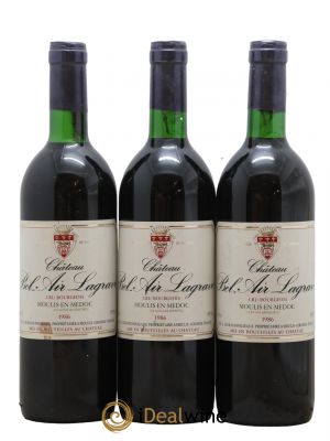 Moulis en Médoc Château Bel Air Lagrave 1986 - Lotto di 3 Bottiglie