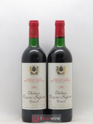 Château Beau-Séjour Bécot 1er Grand Cru Classé B  1990 - Lot of 2 Bottles