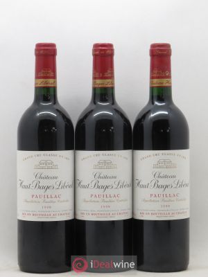 Château Haut Bages Libéral 5ème Grand Cru Classé  1998 - Lot of 3 Bottles