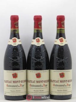 Châteauneuf-du-Pape Château Mont-Redon Famille Abeille-Fabre  1996 - Lot of 3 Bottles
