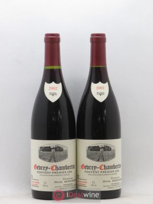 Gevrey-Chambertin 1er Cru Fonteny Henri Rebourseau (Domaine)  2002 - Lot of 2 Bottles