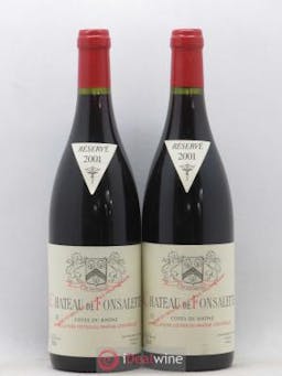 Côtes du Rhône Château de Fonsalette SCEA Château Rayas  2001 - Lot of 2 Bottles