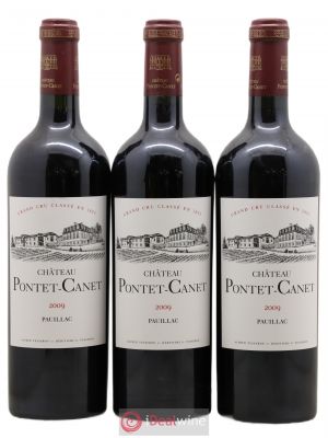 Château Pontet Canet 5ème Grand Cru Classé  2009 - Lot of 3 Bottles