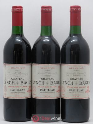 Château Lynch Bages 5ème Grand Cru Classé  1989 - Lot de 3 Bouteilles