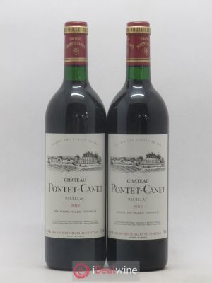 Château Pontet Canet 5ème Grand Cru Classé  1989 - Lot of 2 Bottles