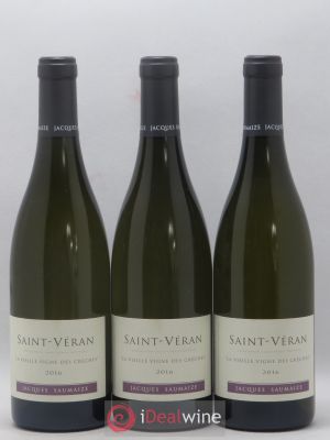 Saint-Véran La vieille vigne des crèches Jacques et Nathalie Saumaize  2016 - Lot of 3 Bottles