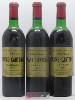 Château Brane Cantenac 2ème Grand Cru Classé  1971 - Lot of 3 Bottles