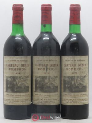 Château Nenin  1978 - Lot of 3 Bottles