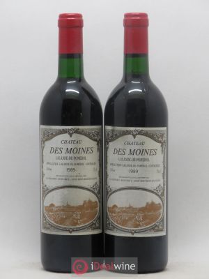 Lalande-de-Pomerol Château Des Moines 1989 - Lot of 2 Bottles