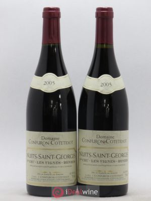 Nuits Saint-Georges 1er Cru Les Vignes Rondes Confuron-Cotetidot  2005 - Lot de 2 Bouteilles