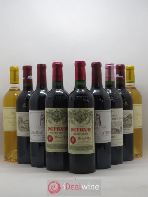 Caisse Collection Duclot 2 Petrus - 2 Yquem - 2 Latour - 2 Lafite Rothschild - 1 La Mission Haut-Brion 2005 - Lot of 9 Bottles