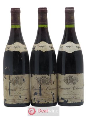 Pommard 1er Cru Charmots Domaine Vaudoisey Creusefond (no reserve) 1990 - Lot of 3 Bottles