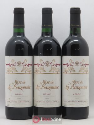 Médoc Mise de la Baronnie Baron Philippe de Rothschild 1999 - Lot of 3 Bottles