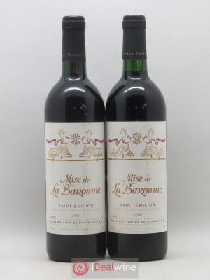 Saint-Émilion Mise de la Baronnie Baron Philippe de Rothschild 2000 - Lot of 2 Bottles