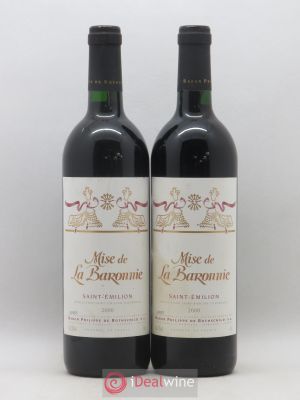 Saint-Émilion Mise de la Baronnie Baron Philippe de Rothschild 2000 - Lot of 2 Bottles