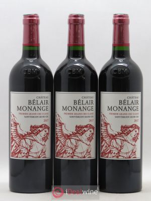 Château Belair (Belair-Monange) 1er Grand Cru Classé B  2017 - Lot of 3 Bottles