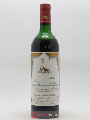 Château d'Armailhac - Mouton Baron(ne) Philippe 5ème Grand Cru Classé  1986 - Lot of 1 Bottle