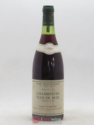 Chambertin Clos de Bèze Grand Cru Clos de Bèze Clair Daü  1980 - Lot de 1 Bouteille