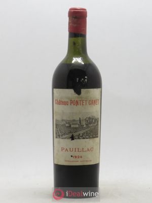 Château Pontet Canet 5ème Grand Cru Classé  1924 - Lot de 1 Bouteille