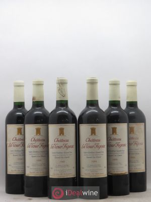 Château la Tour Figeac Grand Cru Classé  1999 - Lot of 6 Bottles