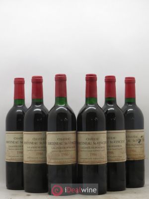 Lalande-de-Pomerol Chateau Bertineau Saint Vincent 1986 - Lot of 6 Bottles