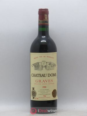 Graves Château Doms 1988 - Lot of 1 Bottle