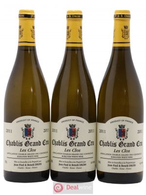 Chablis Grand Cru Les Clos Jean-Paul & Benoît Droin (Domaine)  2011 - Lot of 3 Bottles
