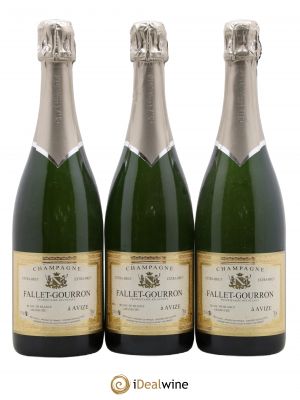 Champagne Blanc de Blancs Fallet Gourron  - Lot of 3 Bottles