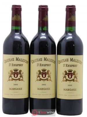 Château Malescot Saint-Exupéry 3ème Grand Cru Classé  2002 - Lot of 3 Bottles