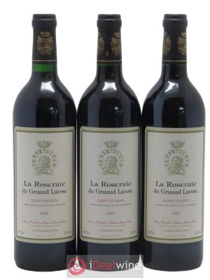Saint-Julien La Roseraie de Gruaud Larose 1993 - Lot of 3 Bottles