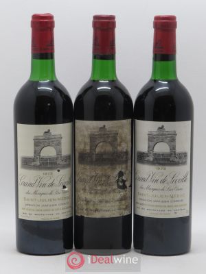 Château Léoville Las Cases 2ème Grand Cru Classé  1975 - Lot of 3 Bottles