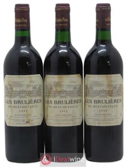 Haut Médoc Les Brulières de Beychevelle 1992 - Lot of 3 Bottles