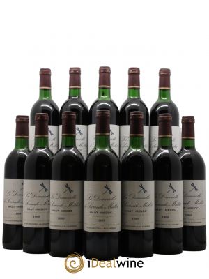 Bouteilles Demoiselle de Sociando Mallet Second Vin 1989 - Lot de 12 Bouteilles
