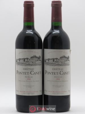 Château Pontet Canet 5ème Grand Cru Classé  2002 - Lot de 2 Bouteilles