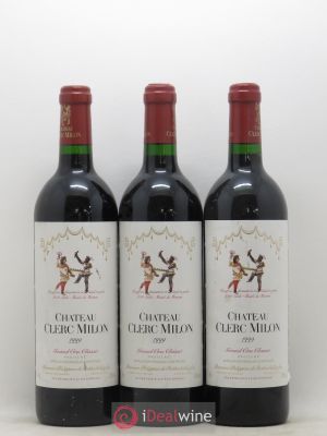 Château Clerc Milon 5ème Grand Cru Classé  1999 - Lot of 3 Bottles