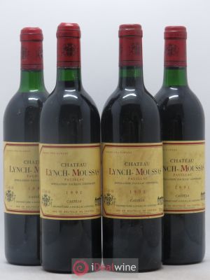 Château Lynch Moussas 5ème Grand Cru Classé  1991 - Lot of 4 Bottles