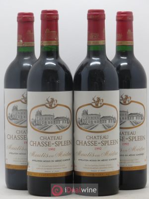Château Chasse Spleen  1992 - Lot of 4 Bottles