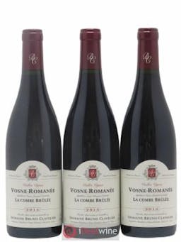 Vosne-Romanée Vieilles vignes La Combe Brûlée Bruno Clavelier  2015 - Lot of 3 Bottles