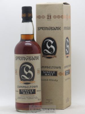 Springbank 21 years Of. Parchment Label SOC. AUXIL import   - Lot de 1 Bouteille