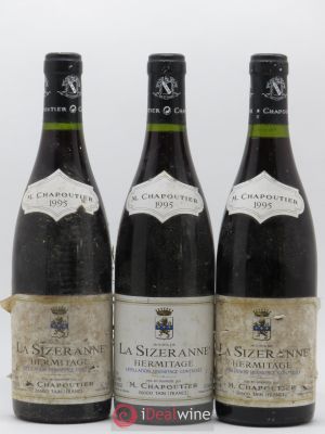 Hermitage Monnier de La Sizeranne Chapoutier  1995 - Lot of 3 Bottles