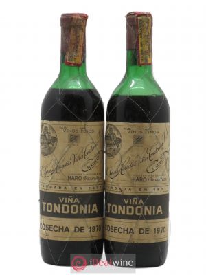 Rioja DOCa Vina Tondonia Reserva R. Lopez de Heredia  1970 - Lot de 2 Bouteilles