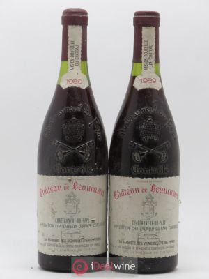 Châteauneuf-du-Pape Château de Beaucastel Jean-Pierre & François Perrin  1989 - Lot of 2 Bottles