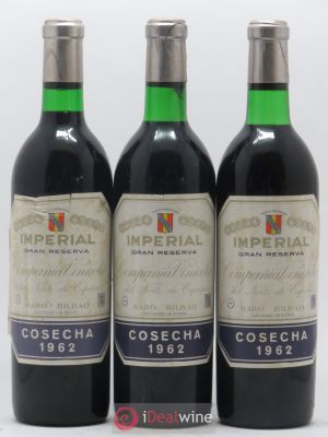 Rioja DOCG Imperial Gran Reserva Compania Vinicola del Norte de Espana  1962 - Lot of 3 Bottles