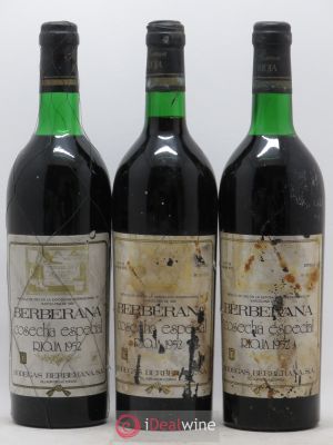 Rioja DOCa Cosecha Especial Berberana 1952 - Lot de 3 Bouteilles