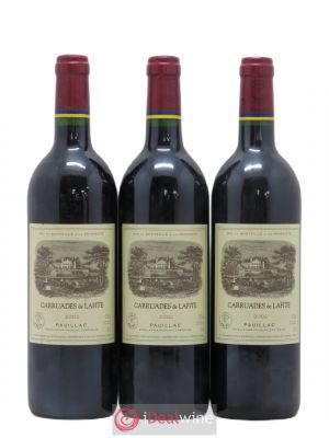 Carruades de Lafite Rothschild Second vin  2002 - Lot de 3 Bouteilles