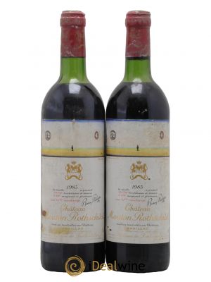 Château Mouton Rothschild 1er Grand Cru Classé 1983 - Lot de 2 Bottles