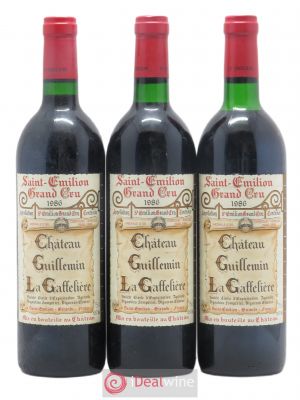 Saint-Émilion Grand Cru Château Guillemin La Gaffelière 1986 - Lot of 3 Bottles